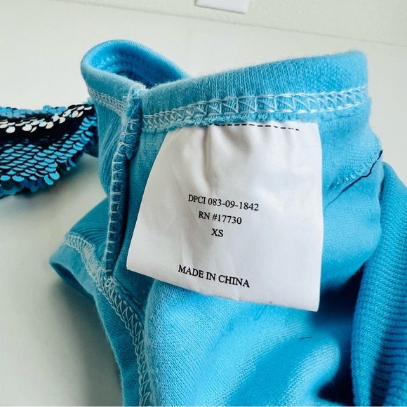 Blue Flip Sequin Snowflake Dog Pet Sweater & Matching Pom Pom Adjustable Hat Set - Picture 5 of 9